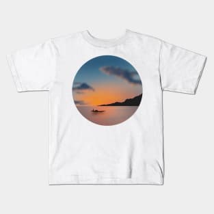 Tropical sunset Kids T-Shirt